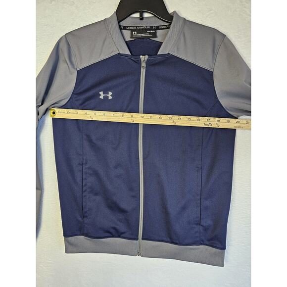 Under Armour Boys Challenger II Track Jacket/Sweater Size L, Blue, Gray Sports - Picture 7 of 11